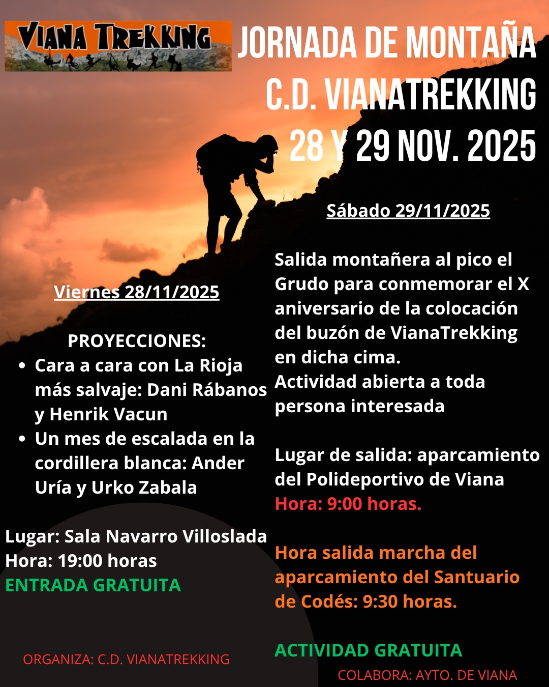 JORNADAS DE MONTAÑA EN DONEZTEBE, VIANA Y TXANTREA